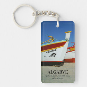 Fischerboote auf dem Foto der Algarve Schlüsselanhänger