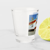 Fischerboote auf dem Foto der Algarve Schnapsglas (Links)