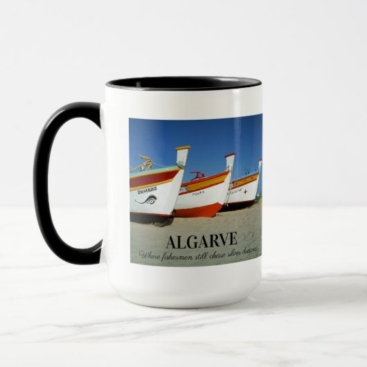 Fischerboote auf dem Foto der Algarve Tasse (Links)