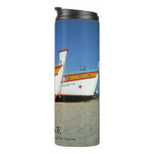 Fischerboote auf dem Foto der Algarve Thermosbecher (Nach rechts gedreht)