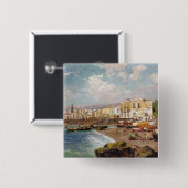 Fischerboote auf dem Strand bei Marinella, Neapel Button (Vorne & Hinten)