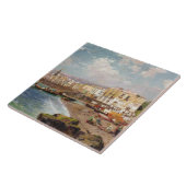 Fischerboote auf dem Strand bei Marinella, Neapel Fliese (Seite)