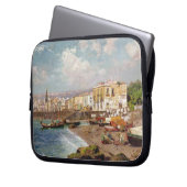 Fischerboote auf dem Strand bei Marinella, Neapel Laptopschutzhülle (Vorderseite Links)