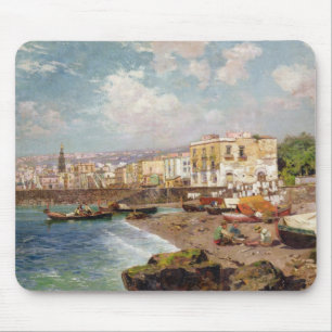 Fischerboote auf dem Strand bei Marinella, Neapel Mousepad