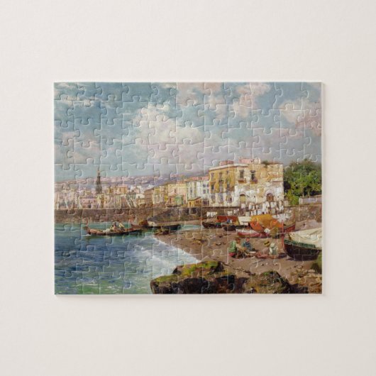Fischerboote auf dem Strand bei Marinella, Neapel Puzzle (Horizontal)