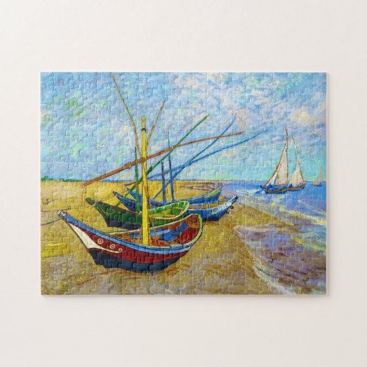Fischerboote auf dem Strand durch Vincent van Gogh Puzzle (Horizontal)