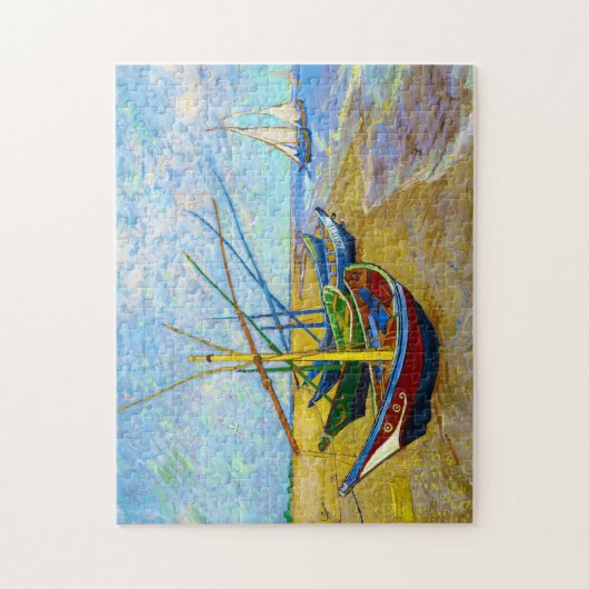 Fischerboote auf dem Strand durch Vincent van Gogh Puzzle (Vertikal)