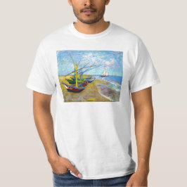Fischerboote auf dem Strand durch Vincent van Gogh T-Shirt
