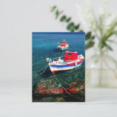 Fischerboote auf den Kykladen Postkarte (Stehend Vorderseite)