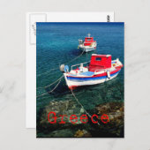 Fischerboote auf den Kykladen Postkarte (Vorne/Hinten)