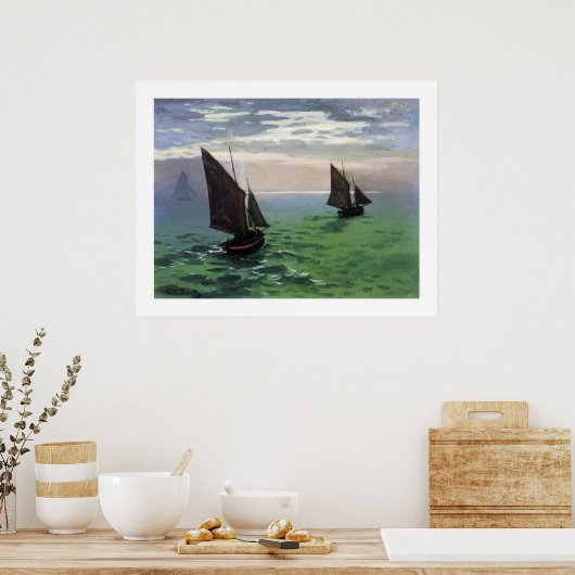 Fischerboote auf See Poster (Küche)