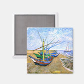 Fischerboote Beach Saintes-Maries Van Gogh Fine Magnet (Vorderseite/Rückseite)