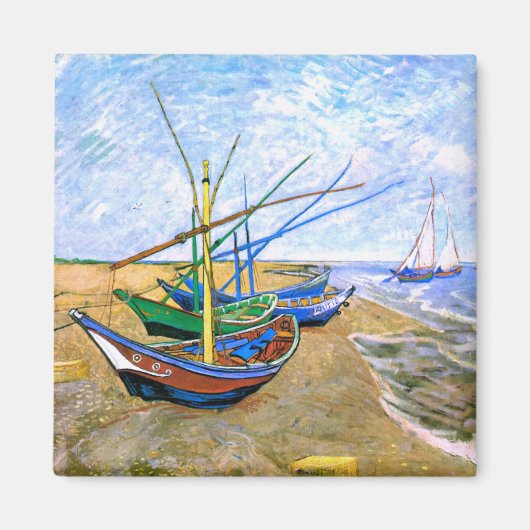 Fischerboote Beach Saintes-Maries Van Gogh Fine Magnet (Vorne)