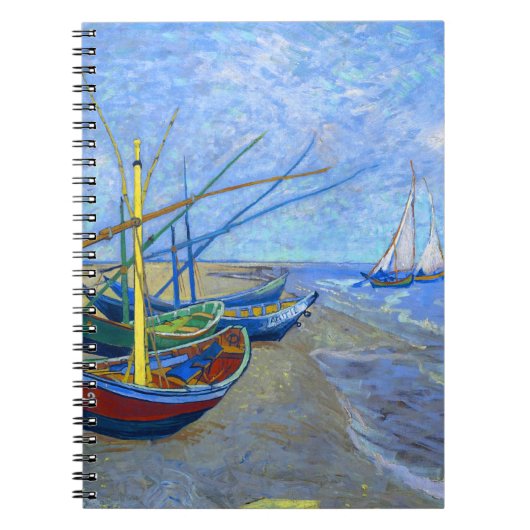 Fischerboote Beach Saintes-Maries Van Gogh Fine Notizblock (Vorderseite)