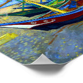 Fischerboote Beach Saintes-Maries Van Gogh Fine Poster (Ecke)