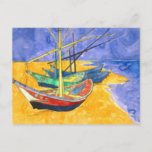 Fischerboote Beach Saintes-Maries Van Gogh Fine Postkarte