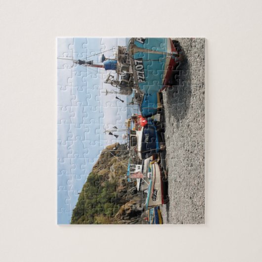 Fischerboote Cadgwith Cornwall England Puzzle (Vertikal)