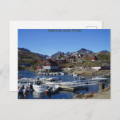 Fischerboote des grönländischen Hafens Postkarte (Vorne/Hinten)