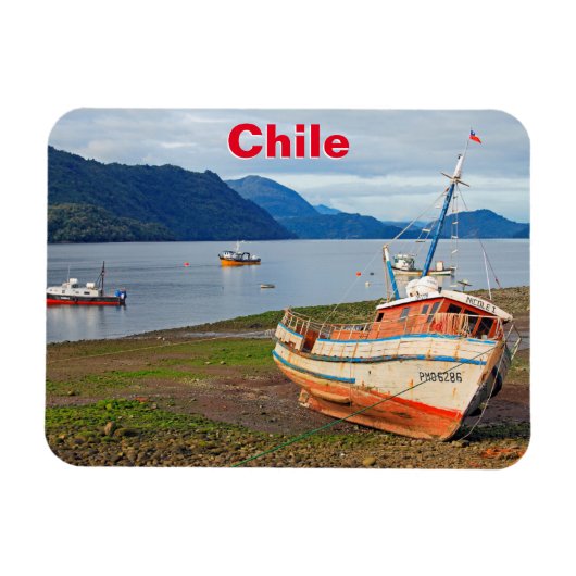 Fischerboote, Hornopiren, Chile Magnet (Horizontal)