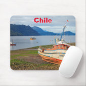 Fischerboote, Hornopiren, Chile Mousepad (Mit Mouse)