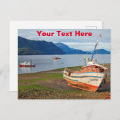Fischerboote, Hornopiren, Chile Postkarte (Vorne/Hinten)