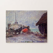 Fischerboote im Étretat Monet Fine Art Puzzle (Horizontal)