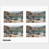 Fischerboote im Hafen von Castellammare del Golfo Rechteckiger Aufkleber (Blatt)