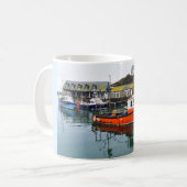 Fischerboote im Hafen von Mevagissey Kaffeetasse (Vorderseite Links)