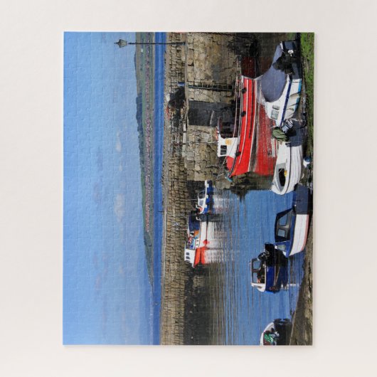 Fischerboote im hübschen Hafen - Schottland Puzzle (Vertikal)