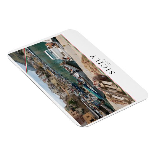 Fischerboote in Castellammare del Golfo, Sizilien Magnet (Rechte Seite)