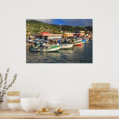 Fischerboote in Französisch, St. Thomas USVI Poster (Küche)