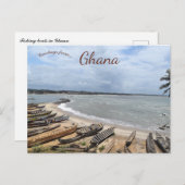 Fischerboote in Ghana Postkarte (Vorne/Hinten)