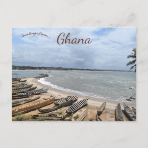 Fischerboote in Ghana Postkarte