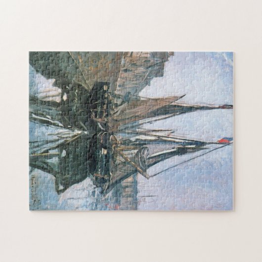 Fischerboote in Honfleur 1868 Monet Fine Art Puzzle (Horizontal)