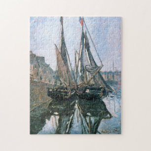 Fischerboote in Honfleur 1868 Monet Fine Art Puzzle