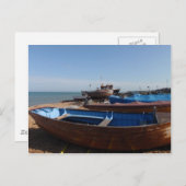 Fischerboote in Kent Postkarte (Vorne/Hinten)