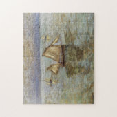 Fischerboote in Pourville Monet Feine Kunst Puzzle (Vertikal)