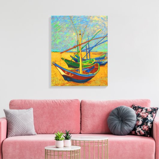 Fischerboote in Saint Marie Leinwanddruck (Insitu (Wohnzimmer))