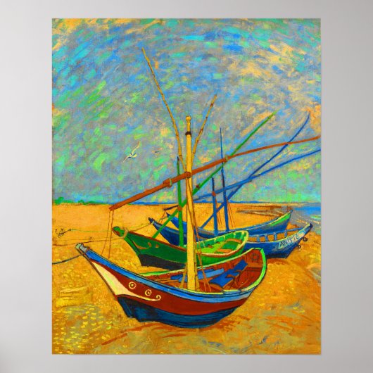 Fischerboote in St. Marie Poster (Vorne)