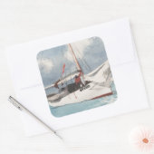 Fischerboote, Key West Quadratischer Aufkleber (Umschlag)