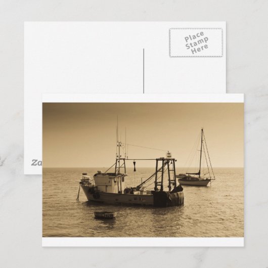 Fischerboote Leigh auf See Postkarte (Vorne/Hinten)