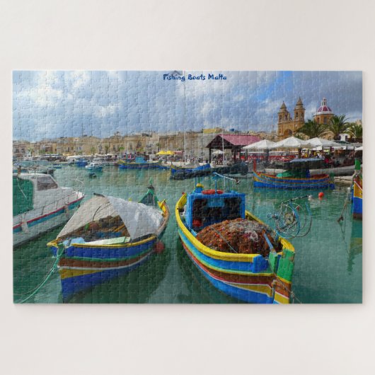 Fischerboote Maltas. Jigsaw Puzzle (Horizontal)