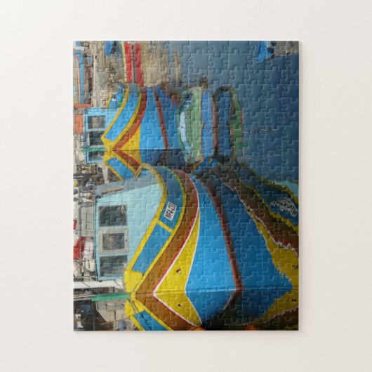 Fischerboote Maltas. Puzzle (Vertikal)