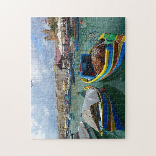 Fischerboote Maltas. Puzzle (Vertikal)