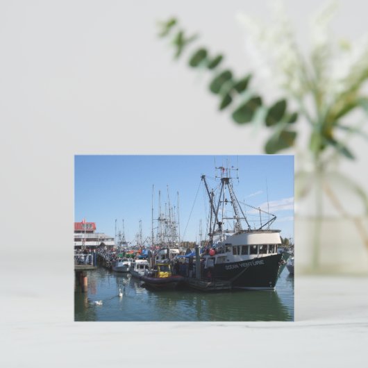 Fischerboote Postkarte (Stehend Vorderseite)