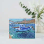 Fischerboote Postkarte (Stehend Vorderseite)