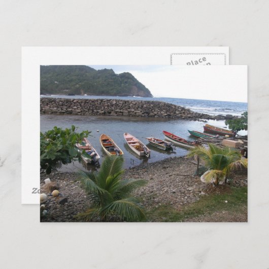 Fischerboote Postkarte (Vorne/Hinten)