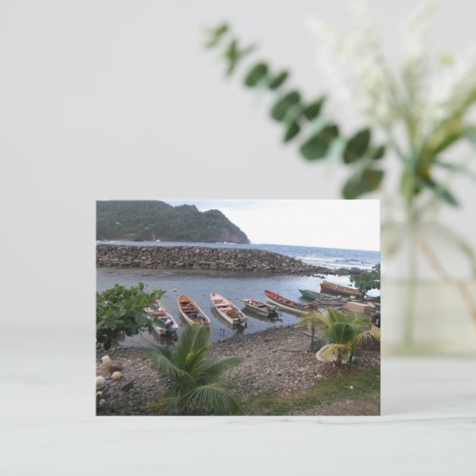 Fischerboote Postkarte (Stehend Vorderseite)