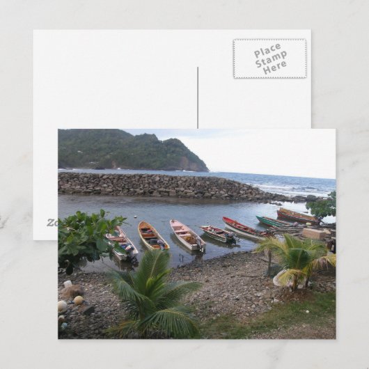 Fischerboote Postkarte (Vorne/Hinten)