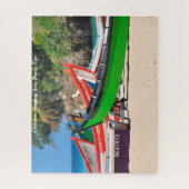 Fischerboote Puerto Rico.Weihnachtsgrüße Puzzle (Vertikal)